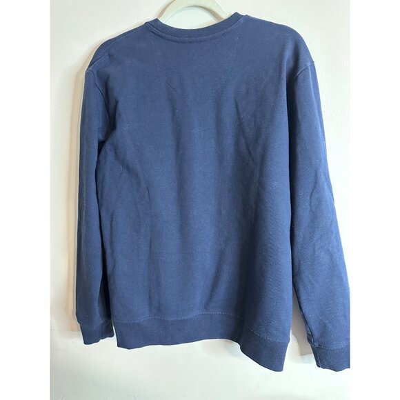 Patagonia Uprisal Crew Sweatshirt Mens M Navy Logo Recycled Cotton Worn Wear - Picture 4 of 8